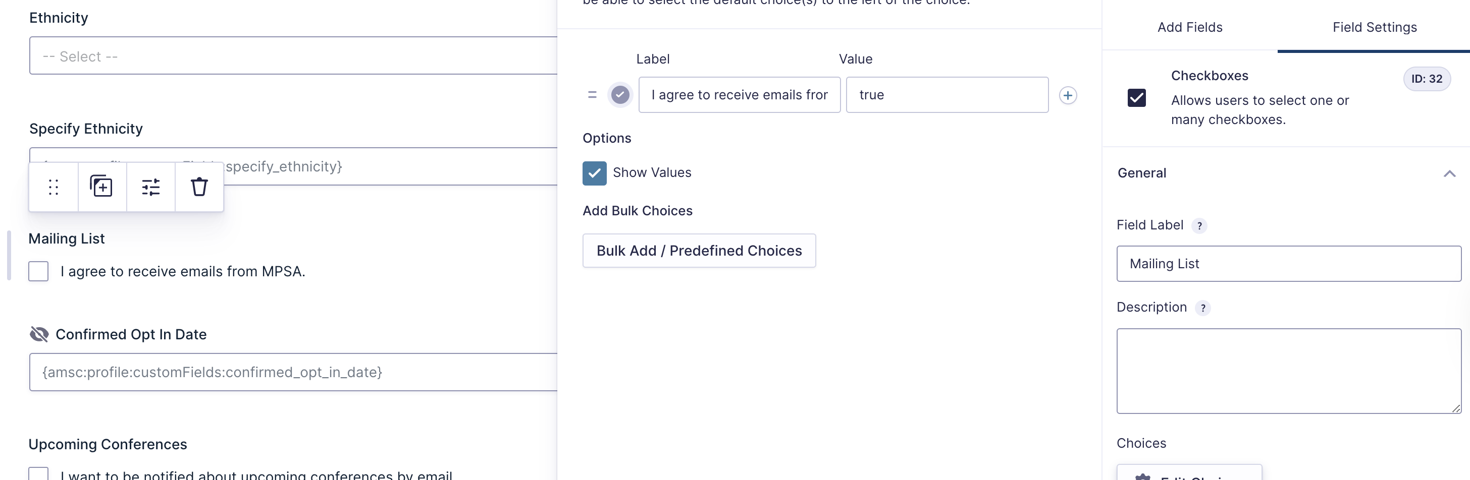 Boolean CheckBox Field